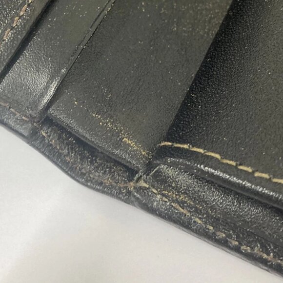 FENDI Logo Pequin Pattern Bifold Comapct Wallet PVC Leather Brown Italy - Picture 14 of 14